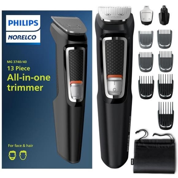 Mens 13 Piece Grooming Kit for Beard,  Hair Trimmer and Hair Clipper NWT - Picture 1 of 7
